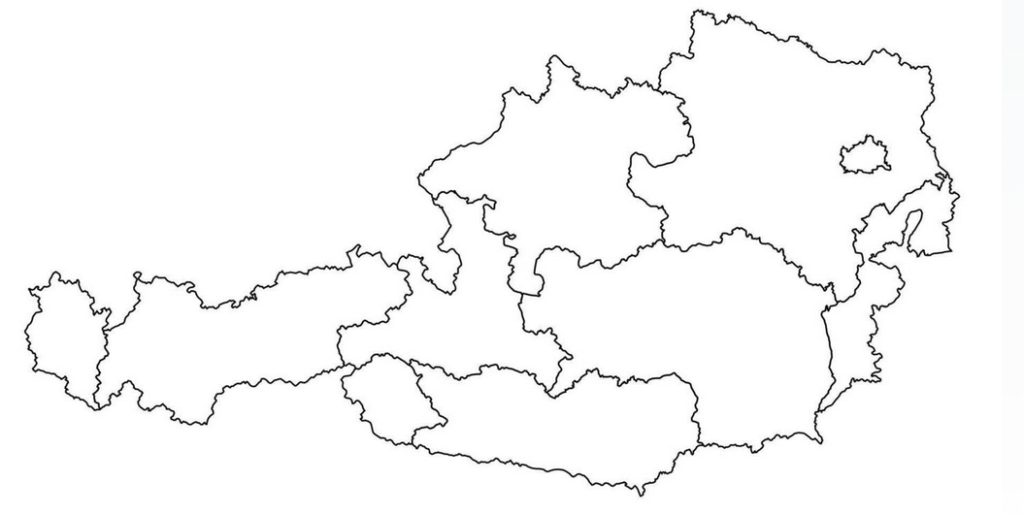 Stumme Karte von Österreich